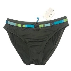 NWT swim bikini bottom By The Beach green size sm